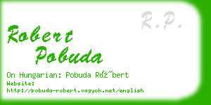 robert pobuda business card